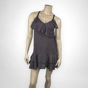 MARIA CHER Small Sleeveless‎ Polka Dot Ruffle Dress Casual